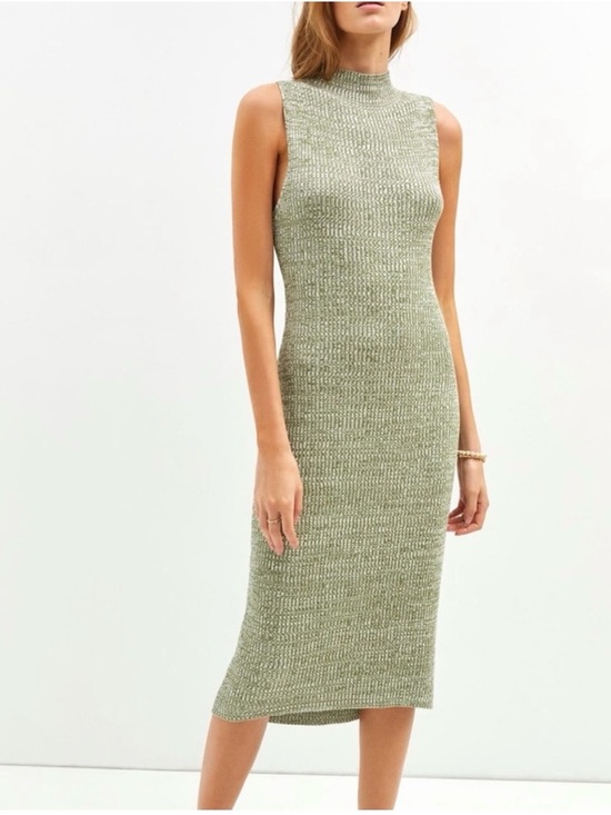 Anthropologie Dresses & Skirts - NWT Anthropology Daily Practice Sleeveless Mock Neck Knit Dress - Sage Green